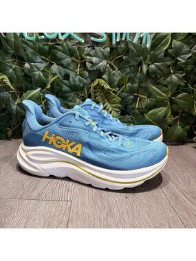 Hoka One One Clifton 10 Wide Men's Size 9 2E Alpine Blue Foggy Night 1162032